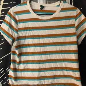 Retro Blue and Brown stripped tee